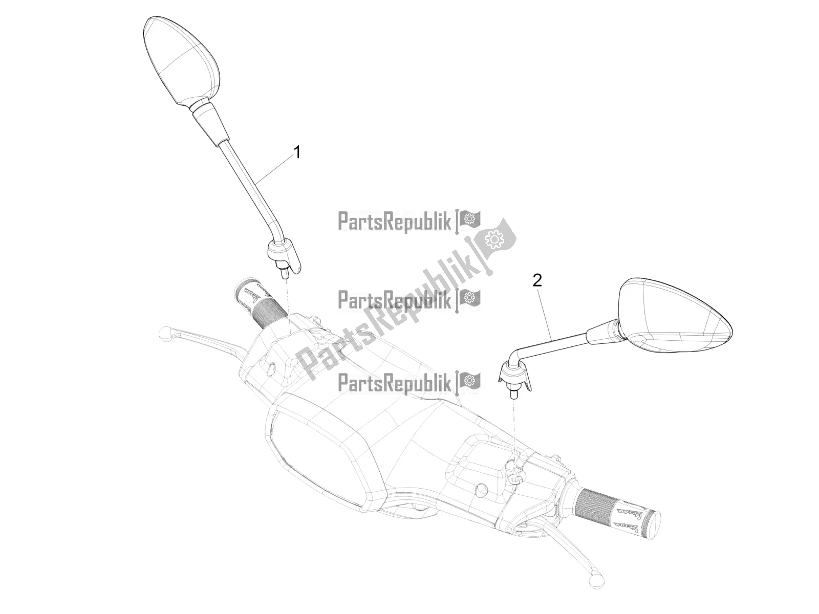 Wszystkie części do Lusterko / A Jazdy Vespa Sprint 125 Iget Apac E2 2021
