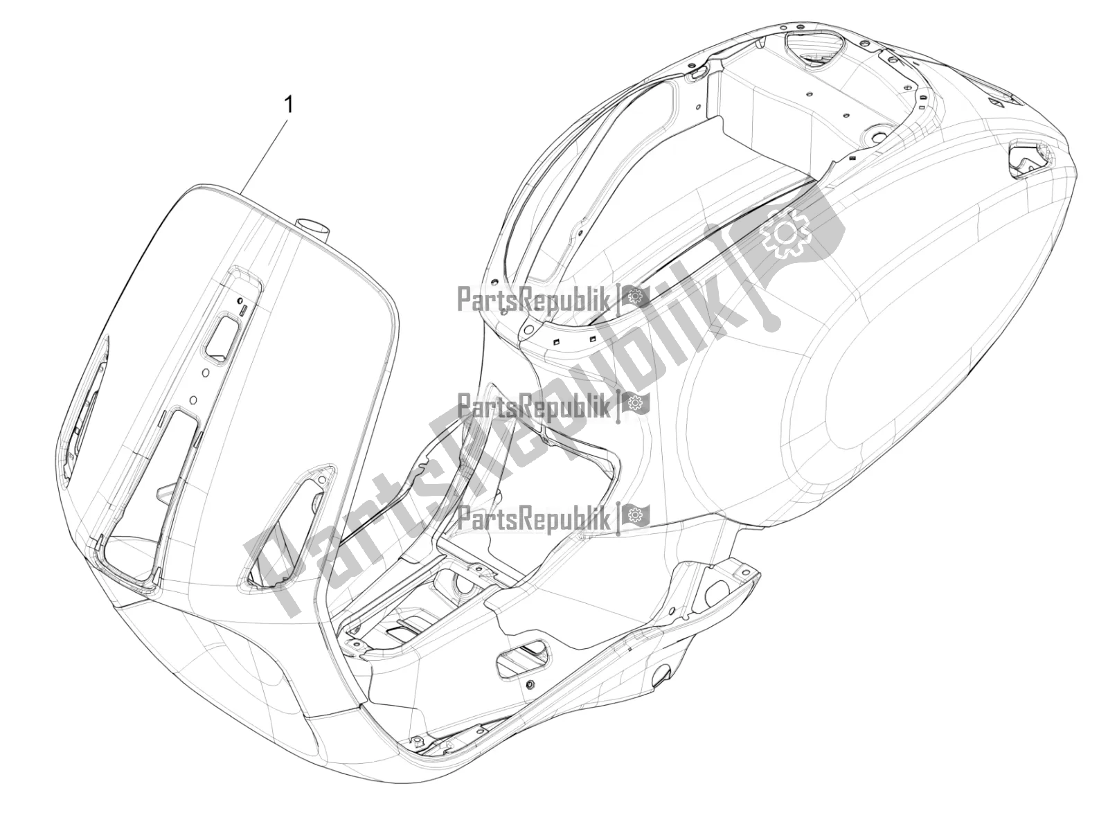 Tutte le parti per il Telaio / Carrozzeria del Vespa Sprint 125 Iget Apac E2 2021
