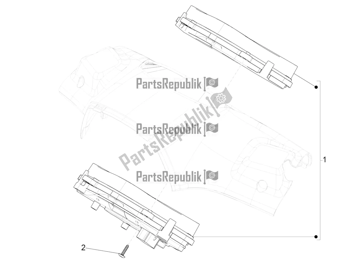 Wszystkie części do Kombinacja Mierników - Cruscotto Vespa Sprint 125 Iget Apac E2 2021