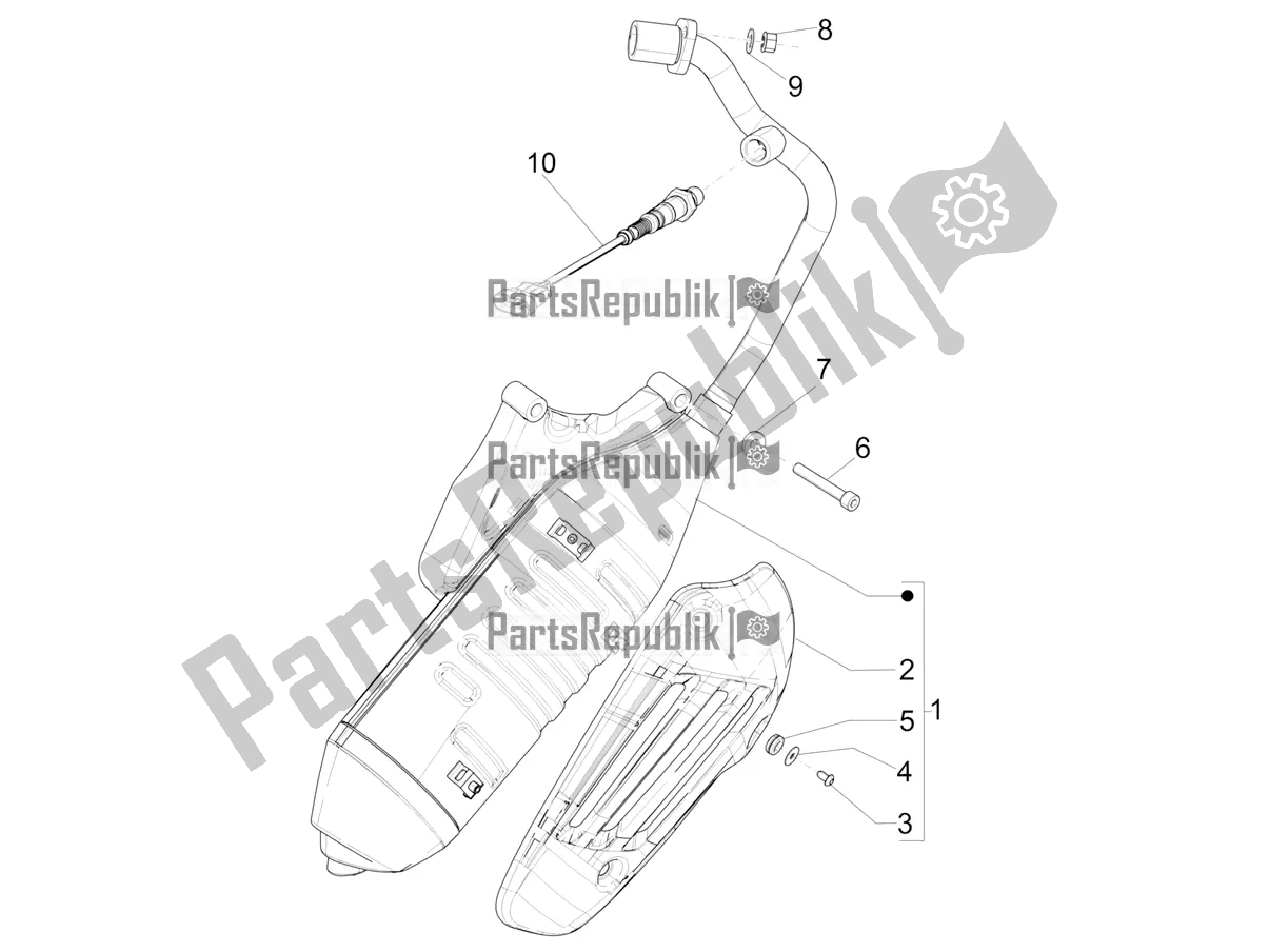 Tutte le parti per il Silenziatore del Vespa Sprint 125 Iget Apac E2 2021