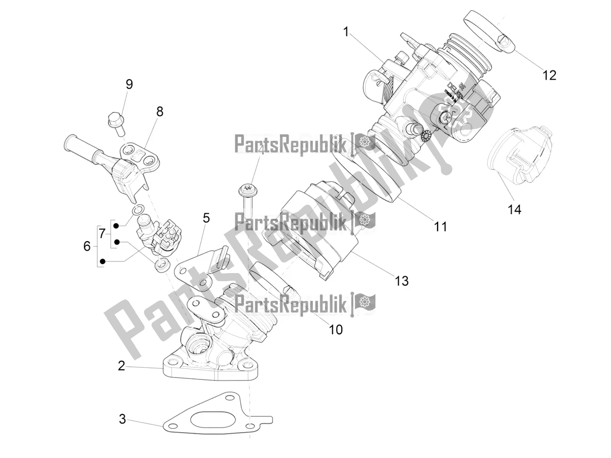 Toutes les pièces pour le Throttle Body - Injector - Induction Joint du Vespa Sprint 125 Iget Apac E4 2018