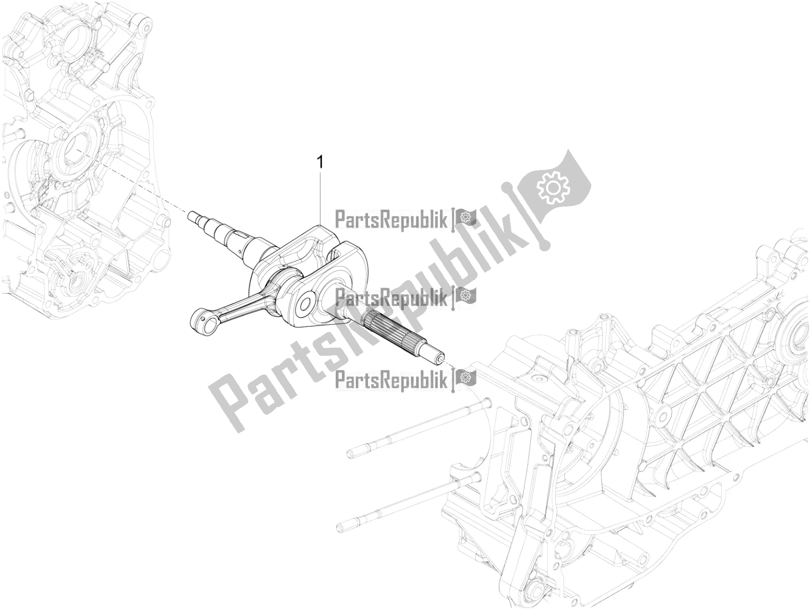 All parts for the Crankshaft of the Vespa Sprint 125 Iget Apac E4 2019