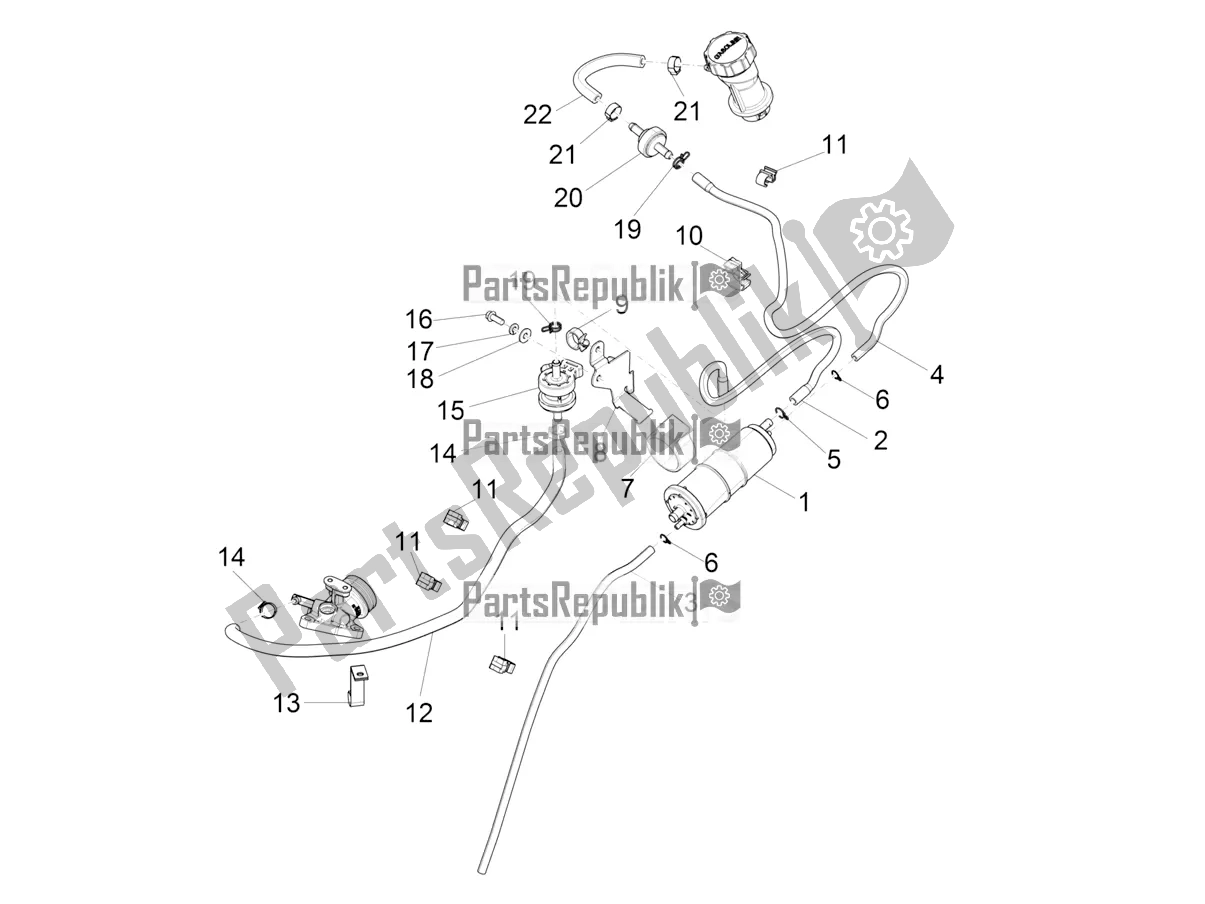 Toutes les pièces pour le Système Anti-percolation du Vespa Sprint 125 Iget Apac E4 2020