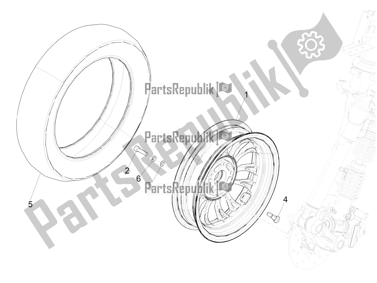 Toutes les pièces pour le Roue Avant du Vespa Sprint 125 Iget Apac E4 2020