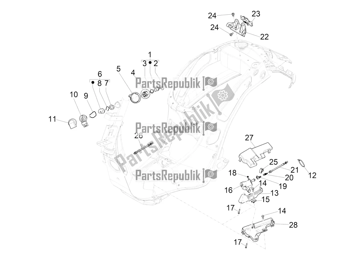 Toutes les pièces pour le Serrures du Vespa Sprint 125 Iget Apac E4 2020