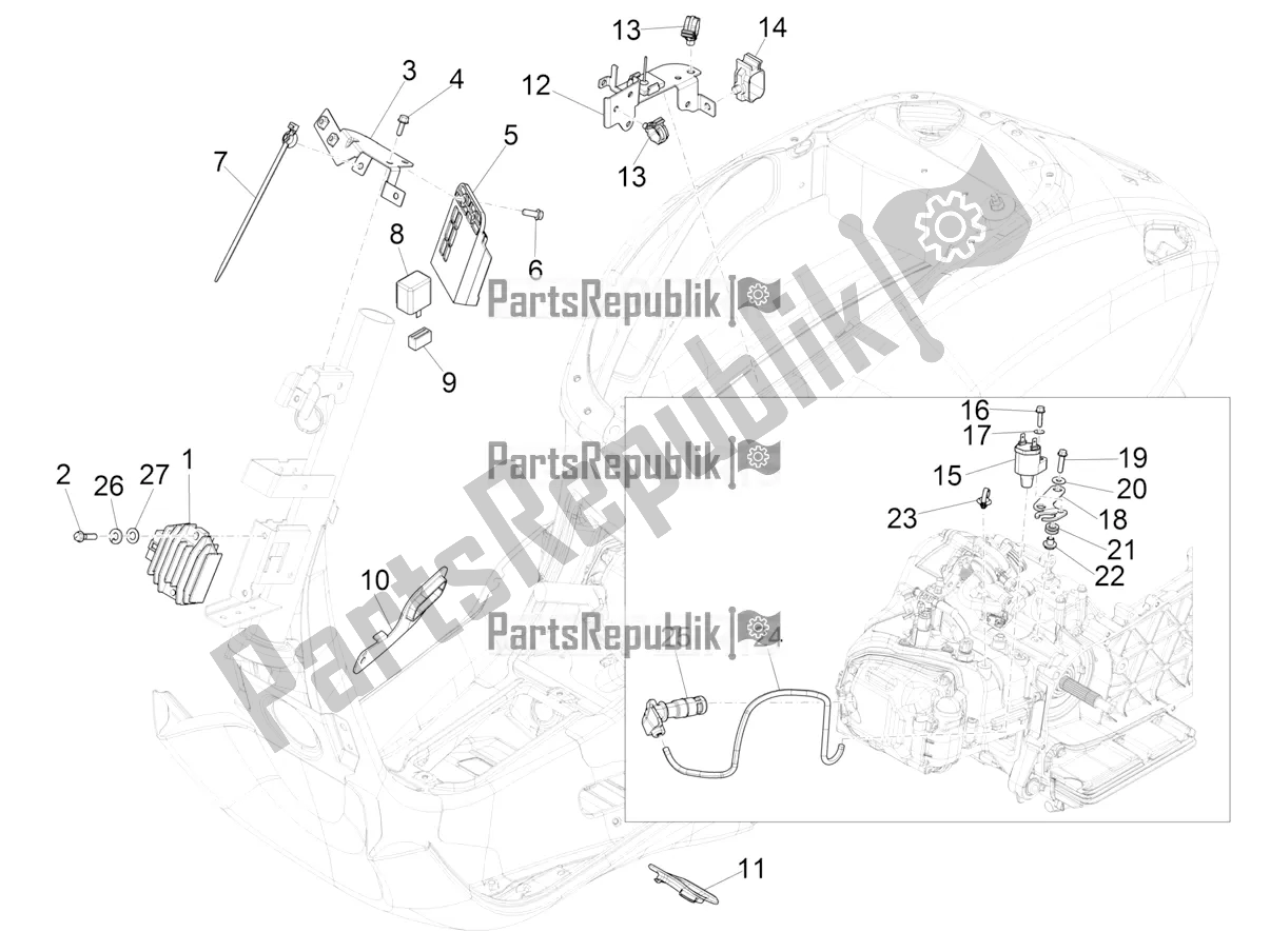 Todas las partes para Reguladores De Voltaje - Unidades De Control Electrónico (ecu) - H. T. Bobina de Vespa Sprint 125 Iget Apac E4 2020