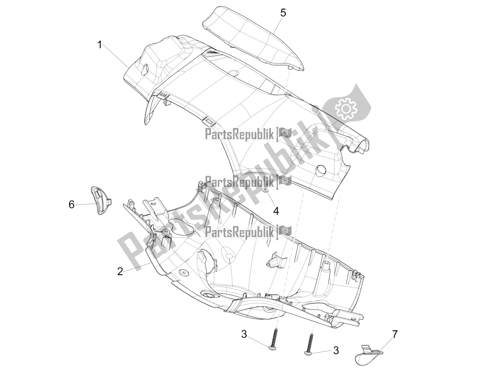 Tutte le parti per il Coperture Per Manubri del Vespa Sprint 150 3V IE ABS USA 2016