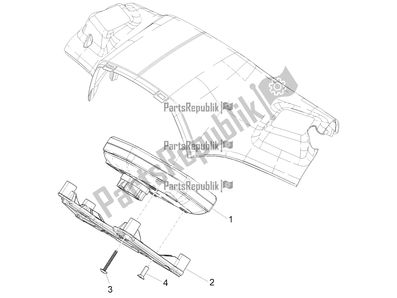 Toutes les pièces pour le Combinaison De Compteurs - Cruscotto du Vespa Sprint 150 ABS 2020