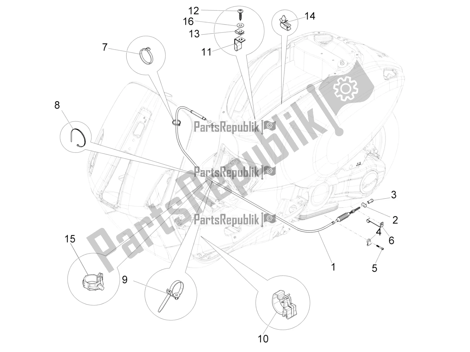 Alle onderdelen voor de Transmissies van de Vespa Sprint 150 ABS 2020