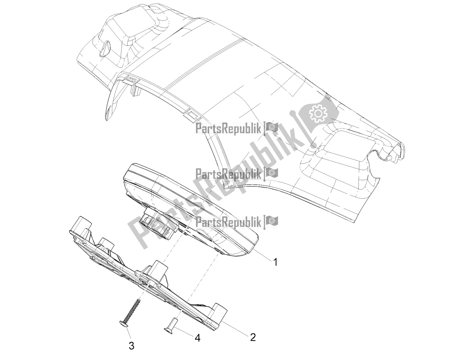 Toutes les pièces pour le Combinaison De Compteurs - Cruscotto du Vespa Sprint 150 ABS 2021