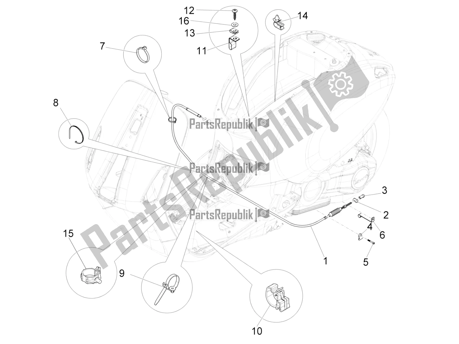 All parts for the Transmissions of the Vespa Sprint 150 ABS 2022