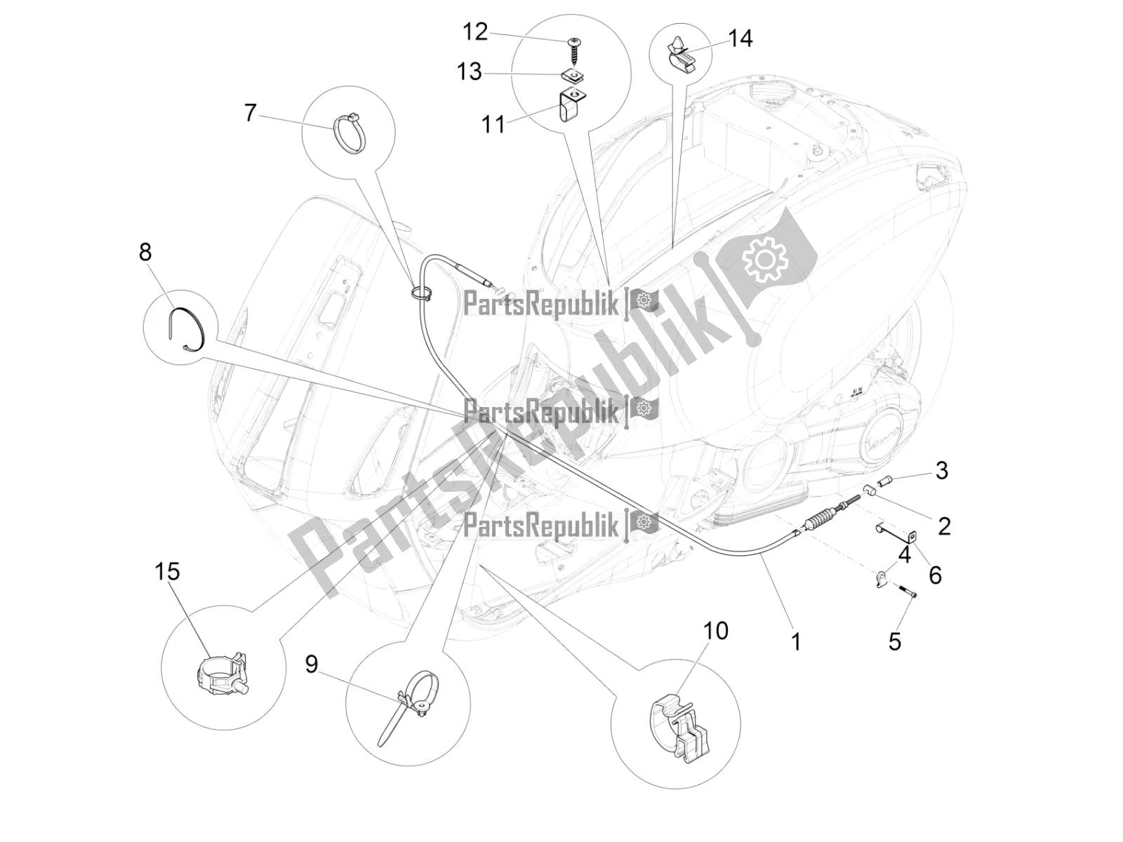 All parts for the Transmissions of the Vespa Sprint 150 Iget 2017