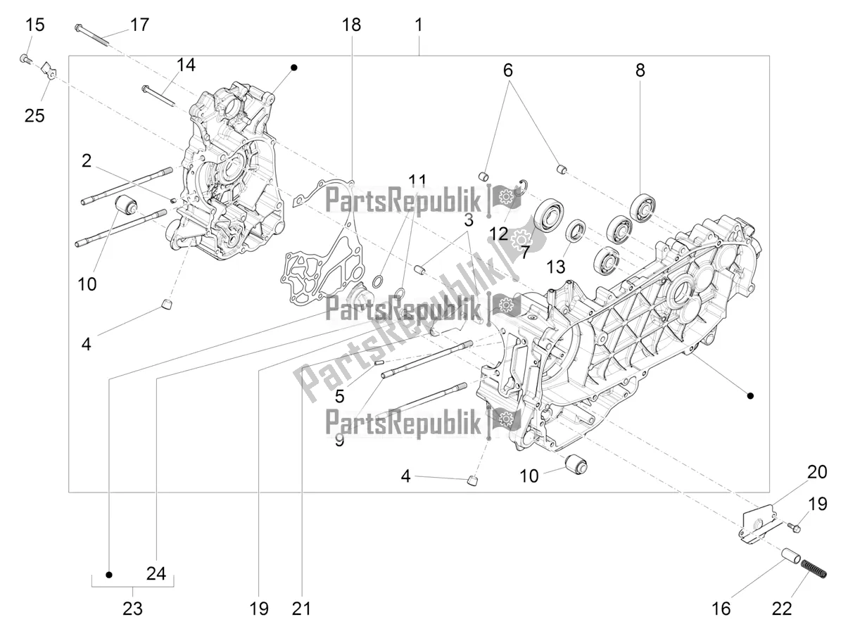 Alle onderdelen voor de Carter van de Vespa Sprint 150 Iget 2018