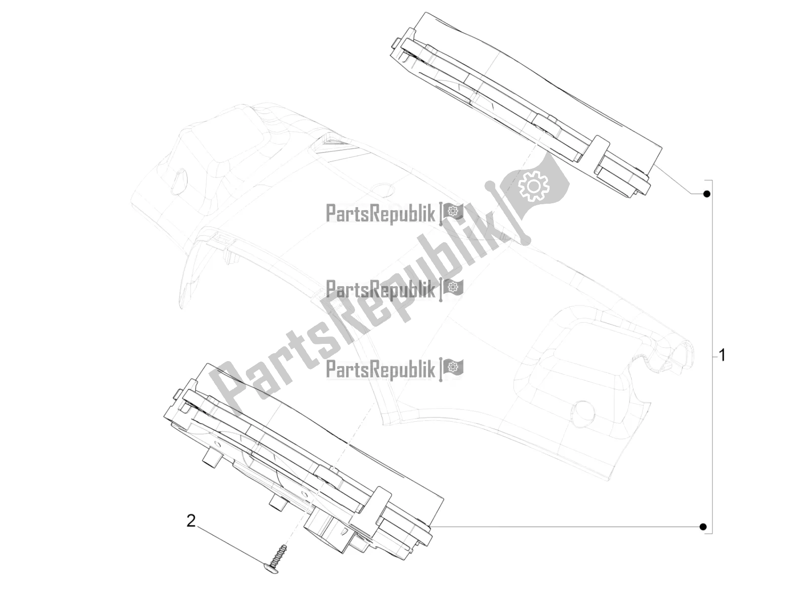 All parts for the Meter Combination - Cruscotto of the Vespa Sprint 150 Iget 2019
