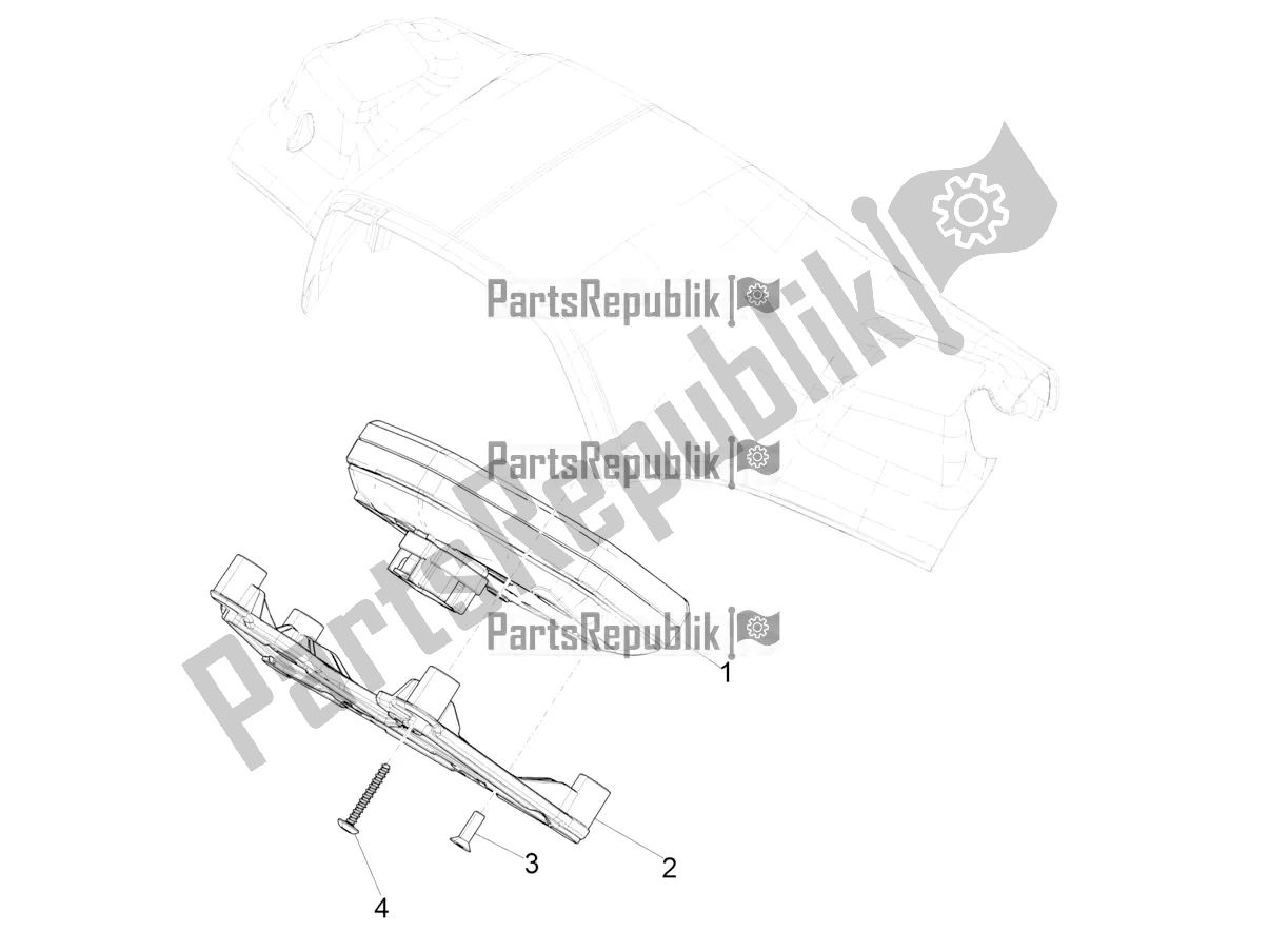 All parts for the Meter Combination - Cruscotto of the Vespa Sprint 150 Iget ABS Apac 2021