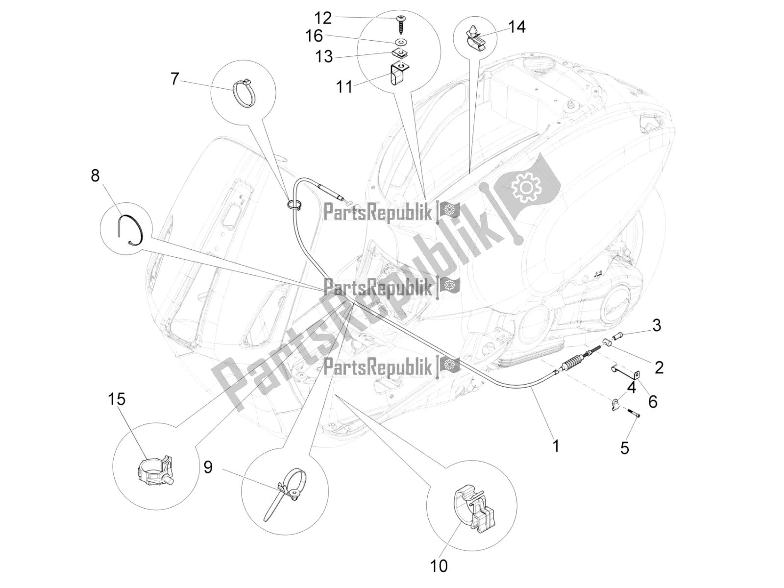 All parts for the Transmissions of the Vespa Sprint 150 Iget ABS Apac 2021