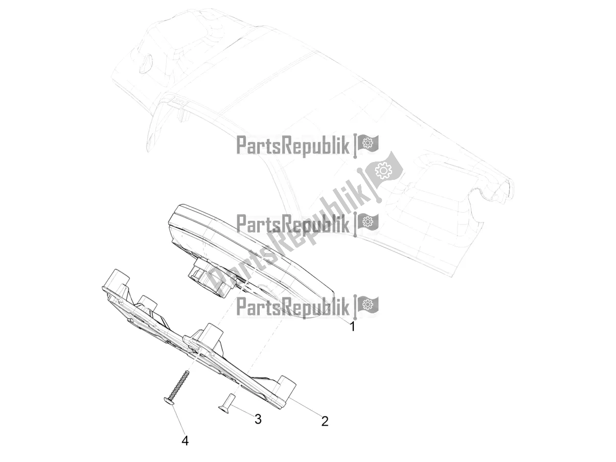 All parts for the Meter Combination - Cruscotto of the Vespa Sprint 150 Iget ABS Apac 2022