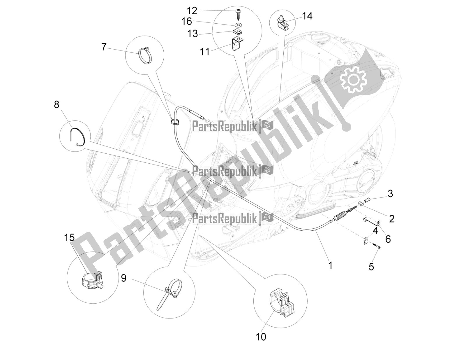 All parts for the Transmissions of the Vespa Sprint 150 Iget ABS Apac 2022