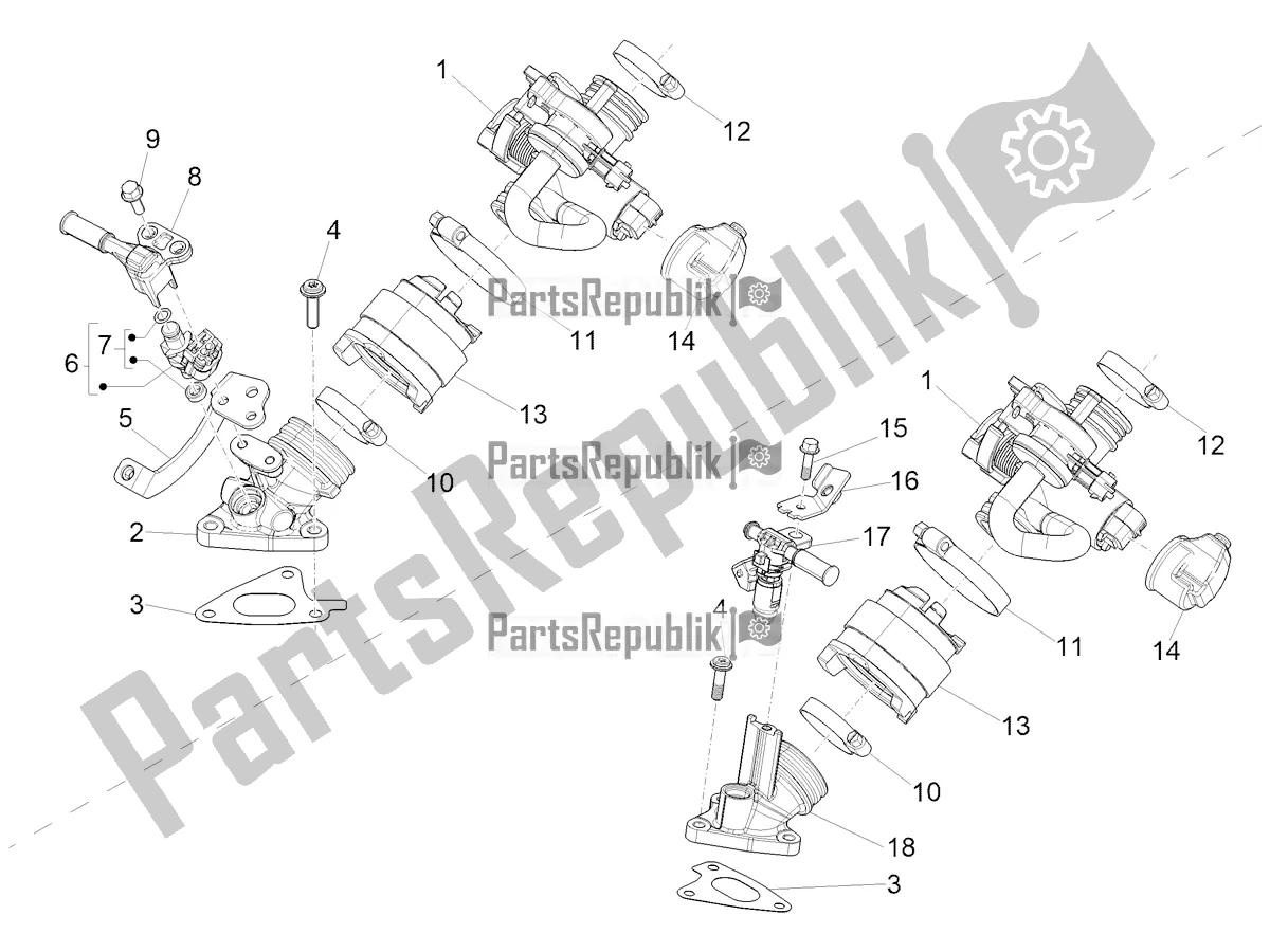 Toutes les pièces pour le Throttle Body - Injector - Induction Joint du Vespa Sprint 150 Iget Abs/no ABS Apac 2017