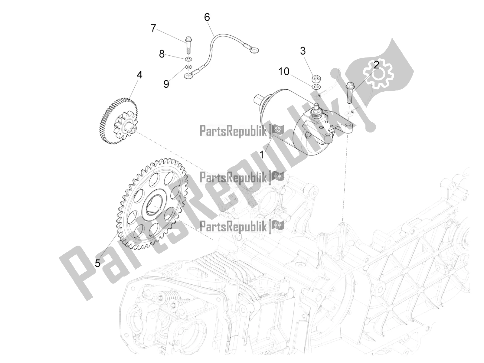 Wszystkie części do Stater - Rozrusznik Elektryczny Vespa Sprint 150 Iget Abs/no ABS Apac 2019