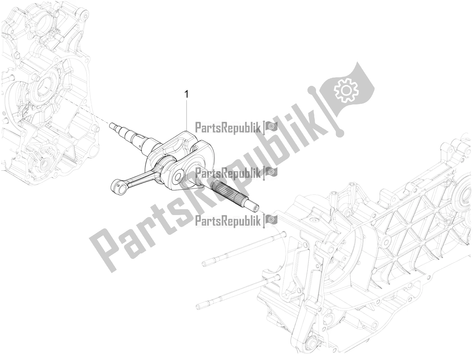 All parts for the Crankshaft of the Vespa Sprint 150 Iget Abs/no ABS Apac 2020