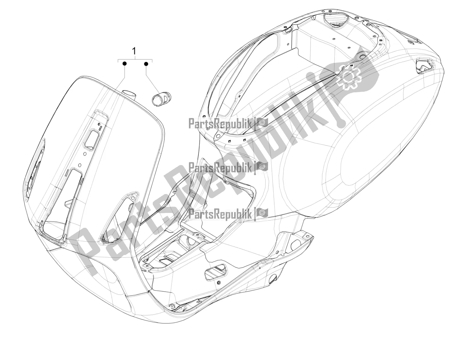 Wszystkie części do Rama / Nadwozie Vespa Sprint 150 Iget Abs/no ABS Apac 2020