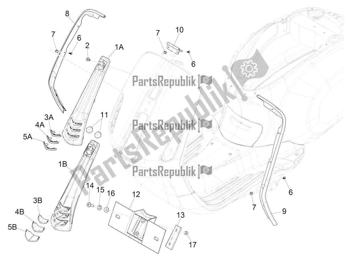 Wszystkie części do Os? Ona Przednia Vespa Sprint 150 Iget Abs/no ABS Apac 2020