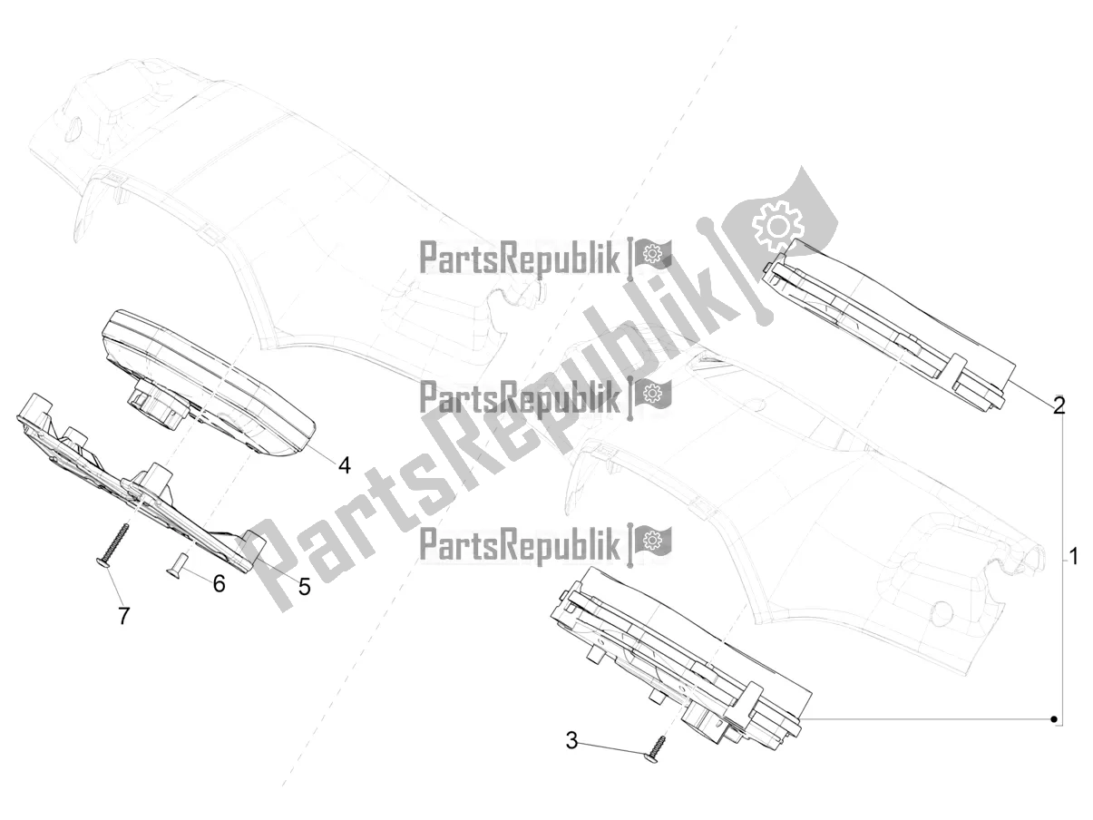 Toutes les pièces pour le Combinaison De Compteurs - Cruscotto du Vespa Sprint 150 Iget Abs/no ABS Apac 2020