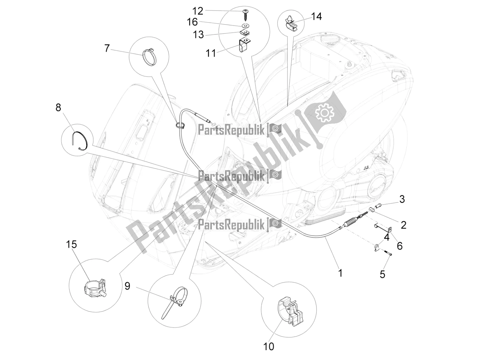 Toutes les pièces pour le Transmissions du Vespa Sprint 150 Iget Abs/no ABS Apac 2020