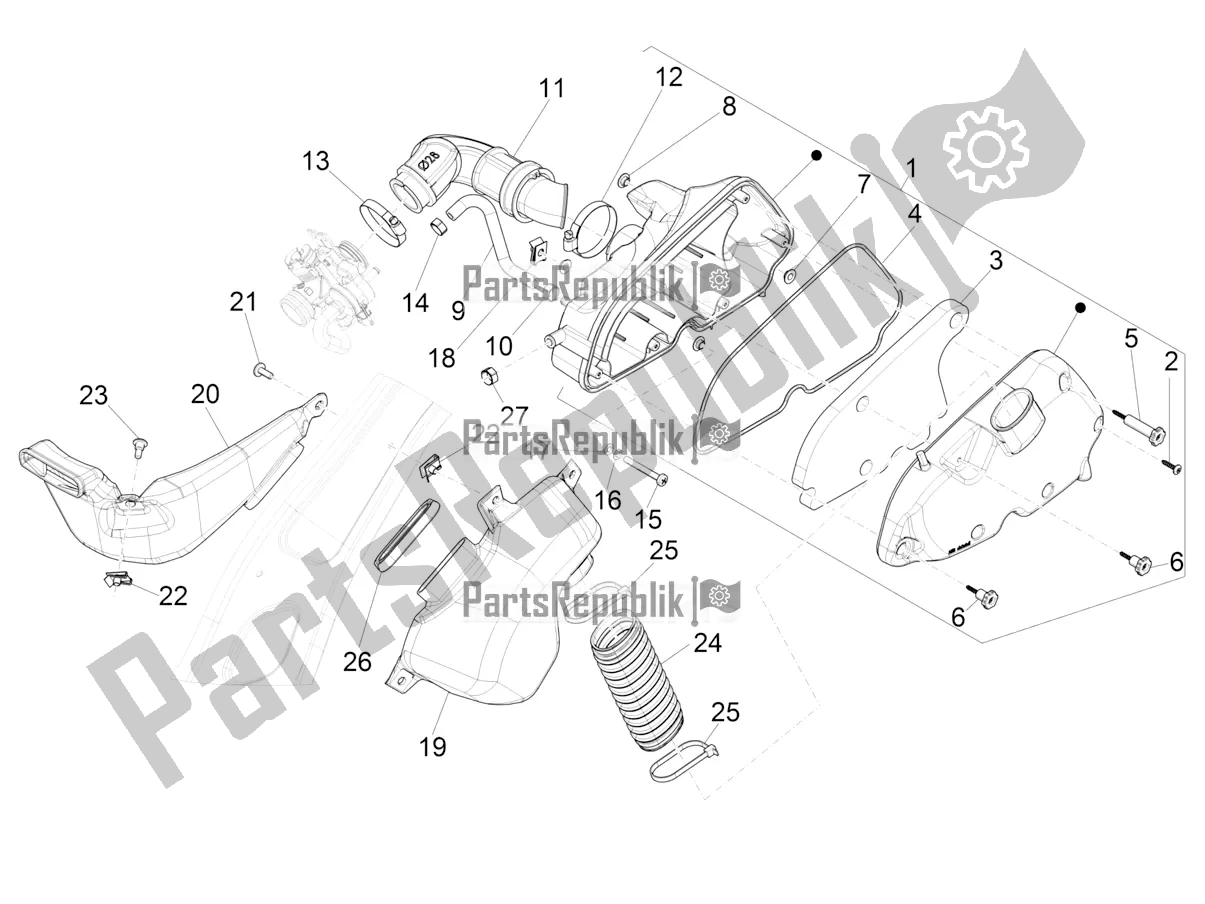 Toutes les pièces pour le Filtre à Air du Vespa Sprint 150 Iget ABS USA 2016