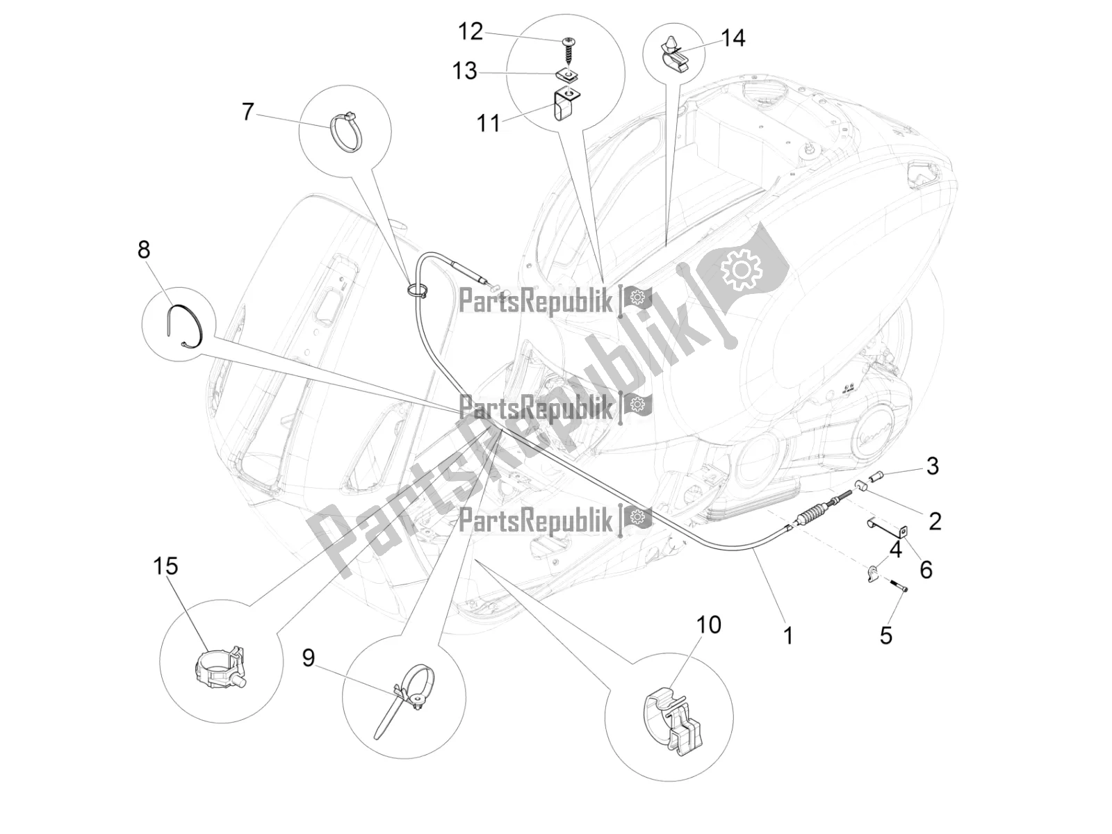 All parts for the Transmissions of the Vespa Sprint 150 Iget ABS USA 2020