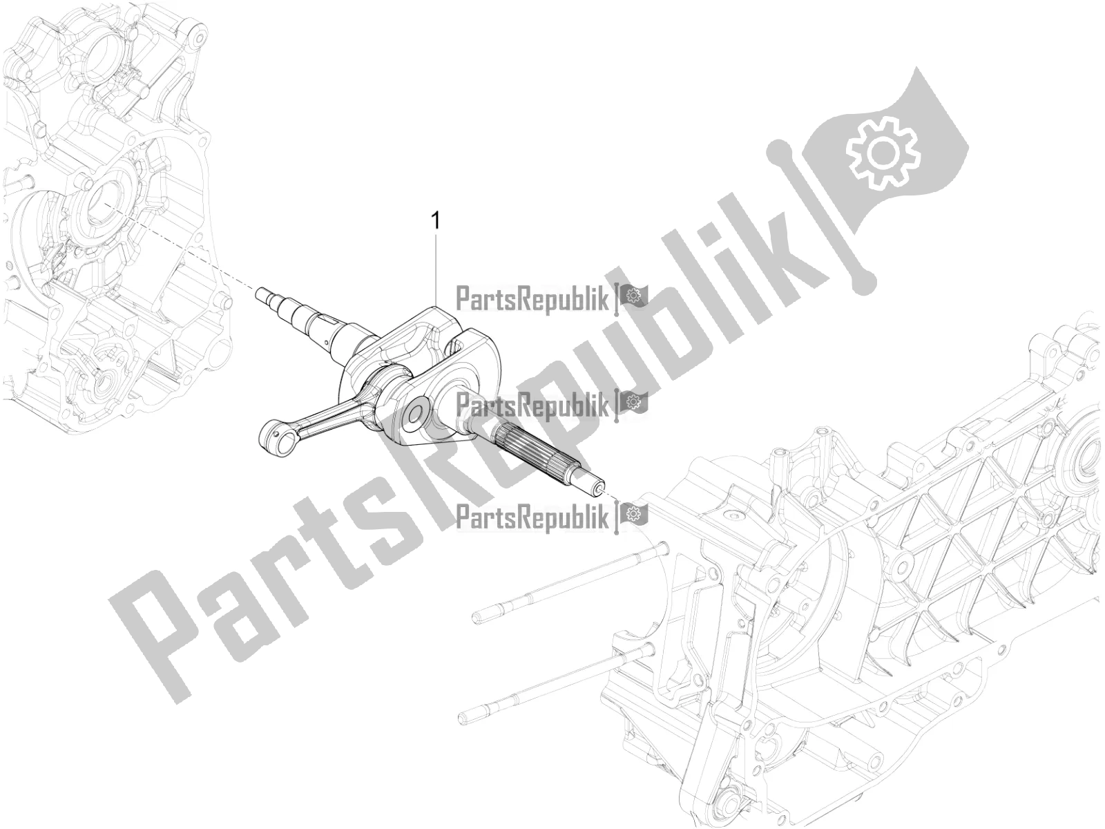 All parts for the Crankshaft of the Vespa Sprint 150 Iget ABS USA 2021