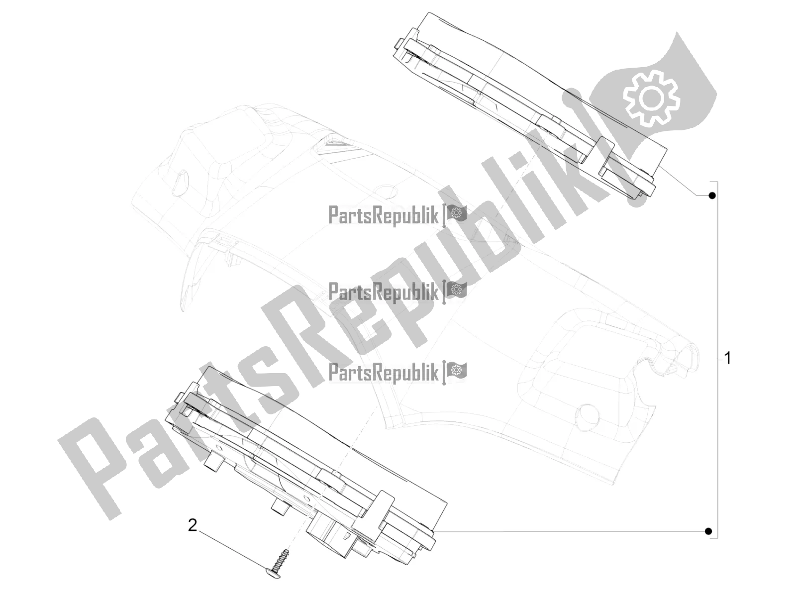 Tutte le parti per il Combinazione Metro - Cruscotto del Vespa Sprint 150 Iget ABS USA 2021