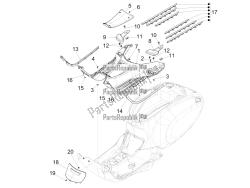 Central cover - Footrests