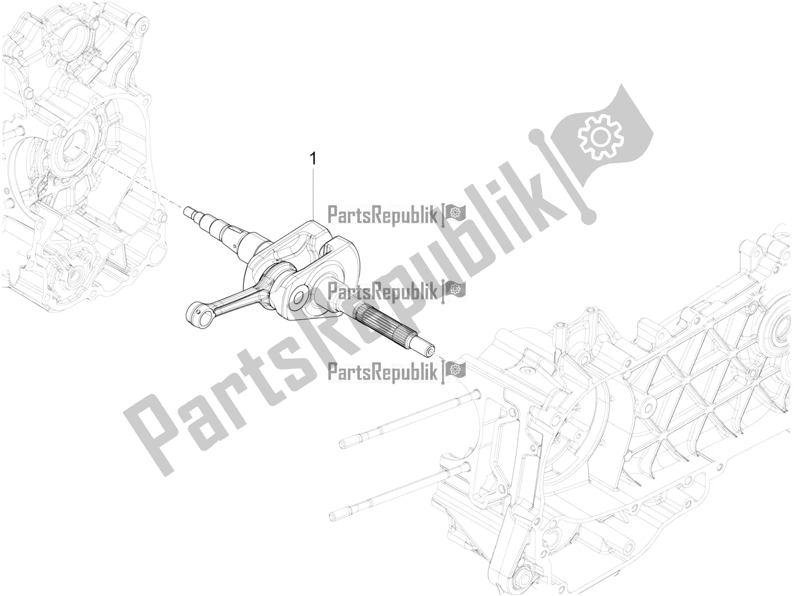 Alle onderdelen voor de Krukas van de Vespa Sprint 150 Iget ABS USA 2022