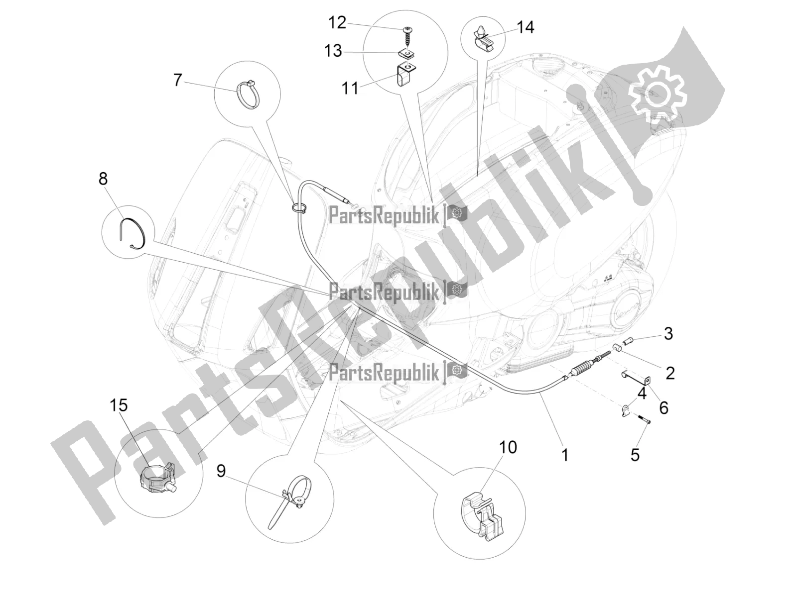 Todas las partes para Transmisiones de Vespa Sprint 150 Iget ABS USA 2022