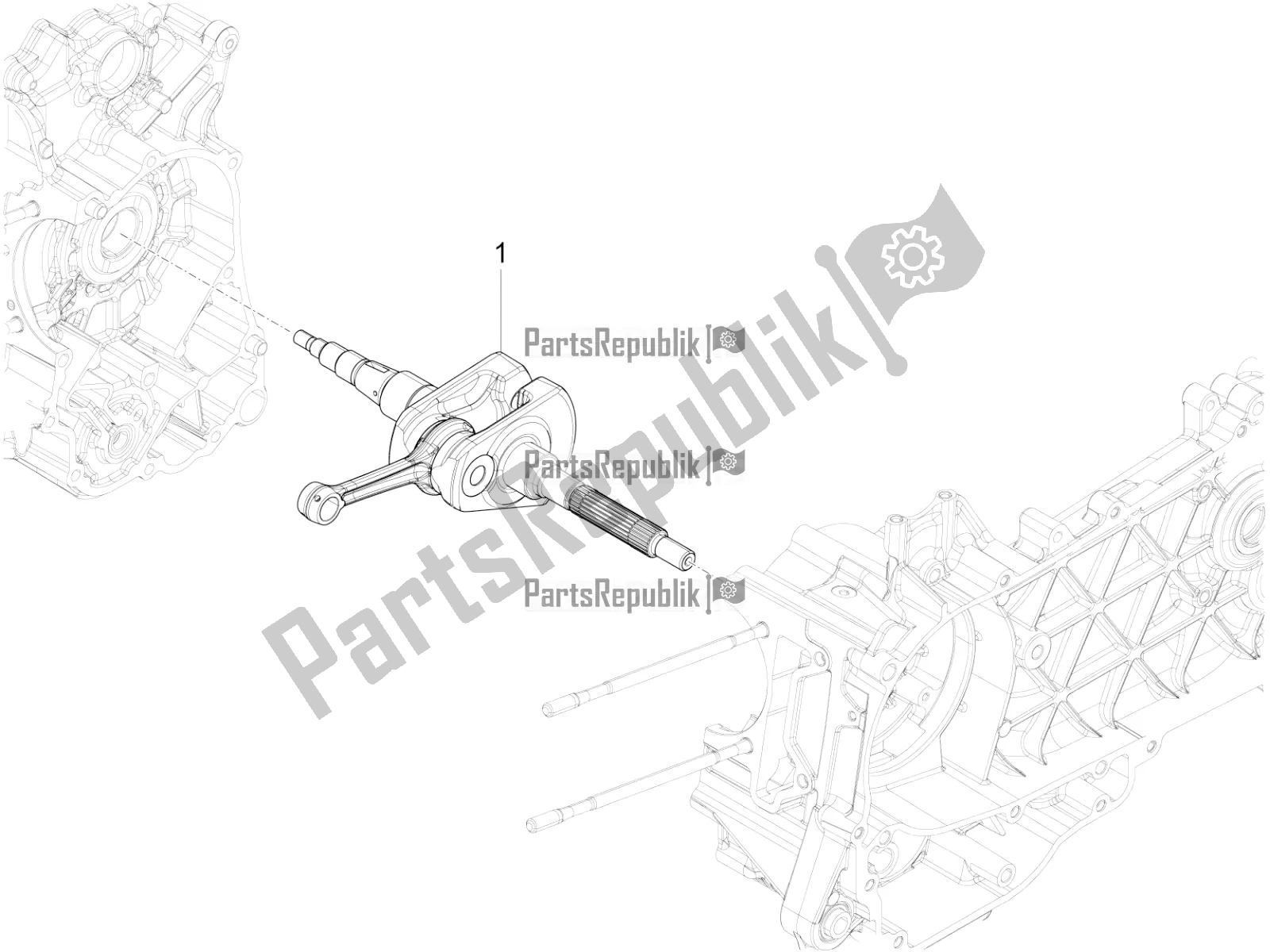 Todas as partes de Virabrequim do Vespa Sprint 150 Racing Sixties 2021