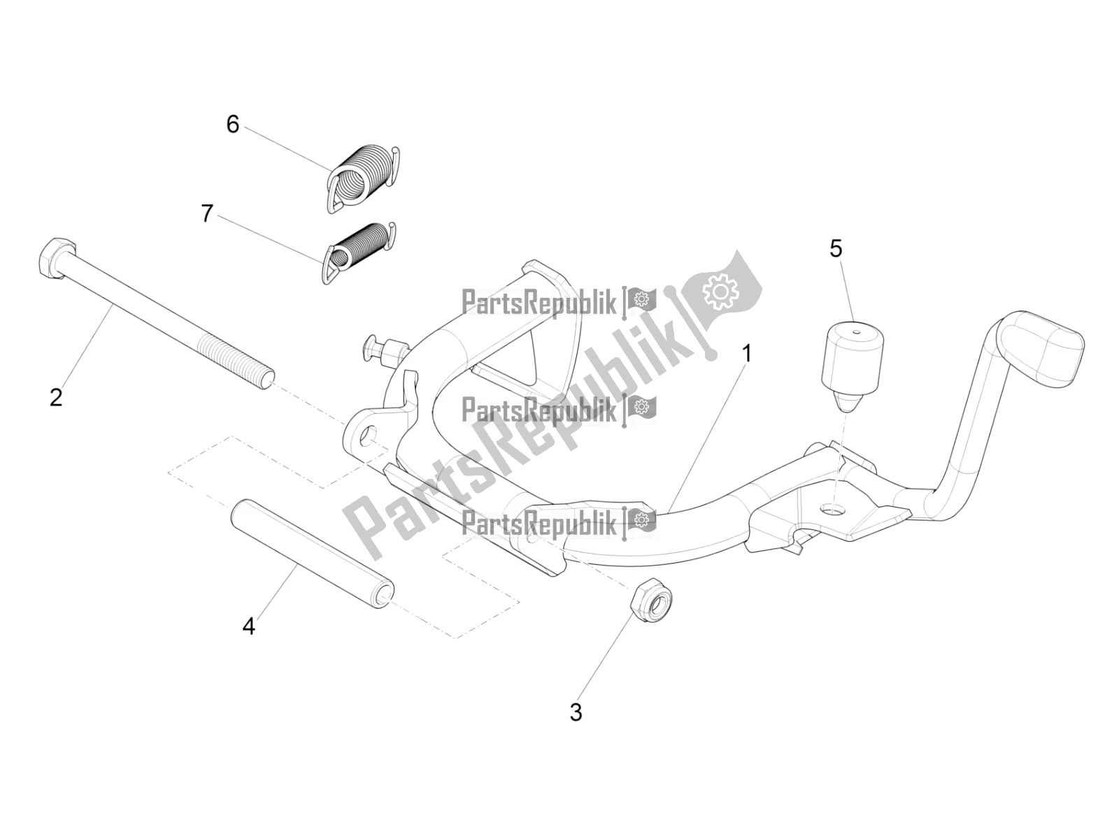 All parts for the Stand/s of the Vespa Sprint 150 Racing Sixties 2021