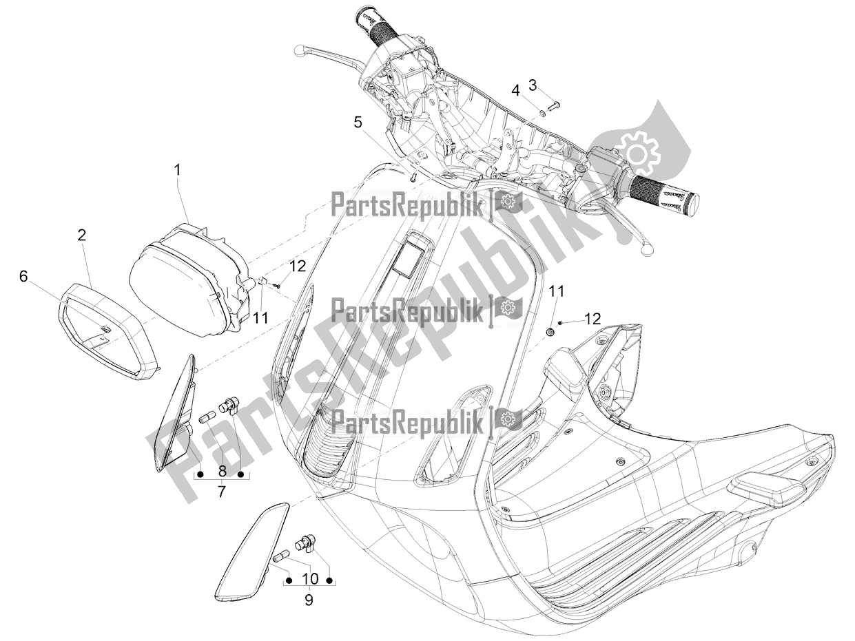 All parts for the Front Headlamps - Turn Signal Lamps of the Vespa Sprint 150 Racing Sixties 2022