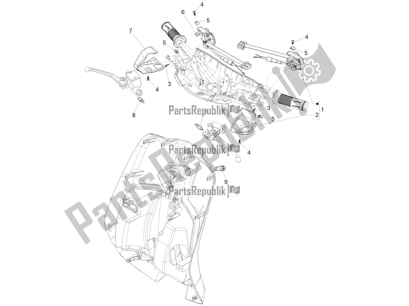 All parts for the Selectors - Switches - Buttons of the Vespa Sprint 150 Racing Sixties 2022