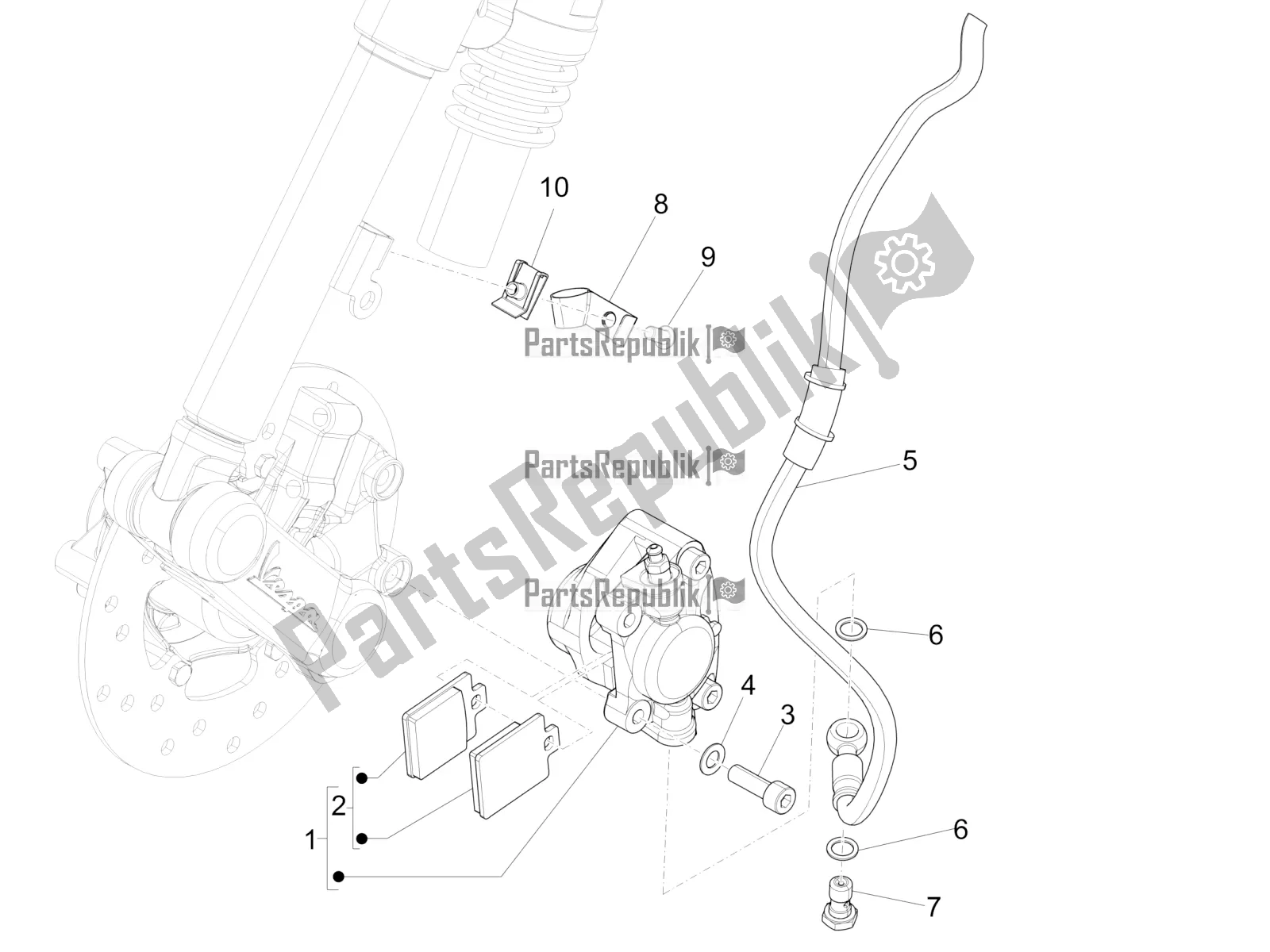 Tutte le parti per il Tubi Dei Freni - Pinze del Vespa Sprint 50 25 KM/H 2022