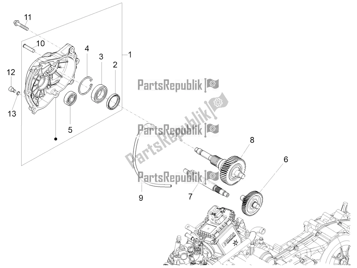 Toutes les pièces pour le Unité De Réduction du Vespa Sprint 50 25 KM/H 2022