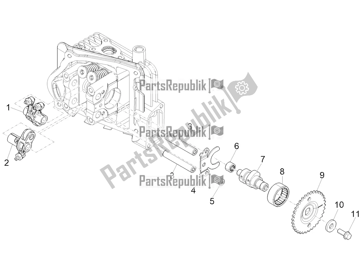 Toutes les pièces pour le Leviers à Bascule Support Unité du Vespa Sprint 50 25 KM/H 2022