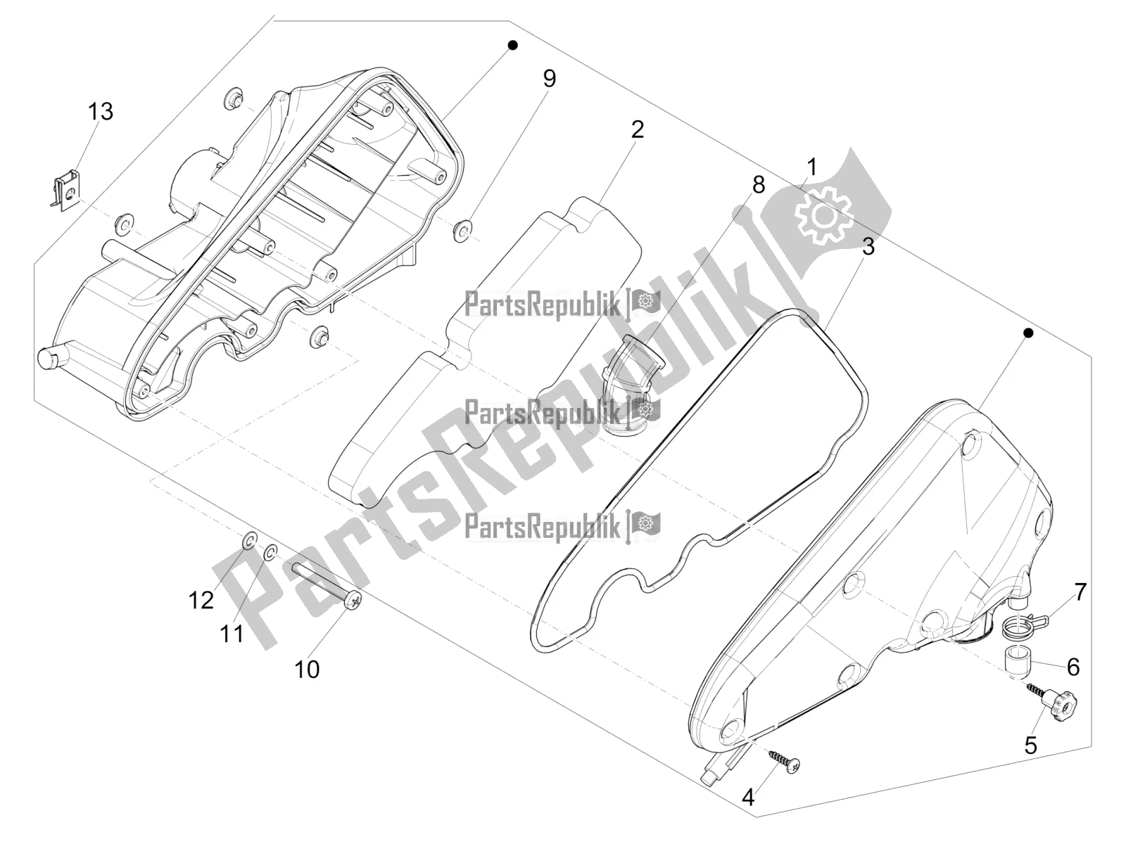 Toutes les pièces pour le Filtre à Air du Vespa Sprint 50 2T 25 KM/H 2016