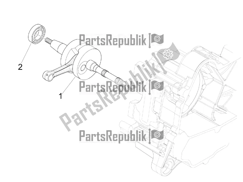 Toutes les pièces pour le Vilebrequin du Vespa Sprint 50 2T 25 KM/H 2016