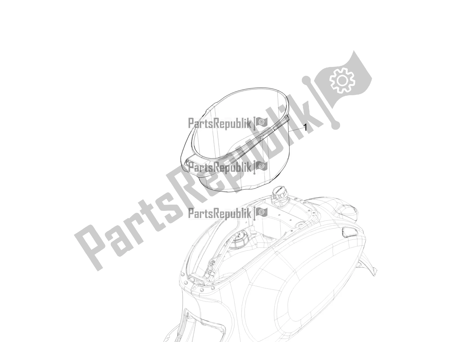 Tutte le parti per il Alloggiamento Casco - Sotto La Sella del Vespa Sprint 50 2T 25 KM/H 2016