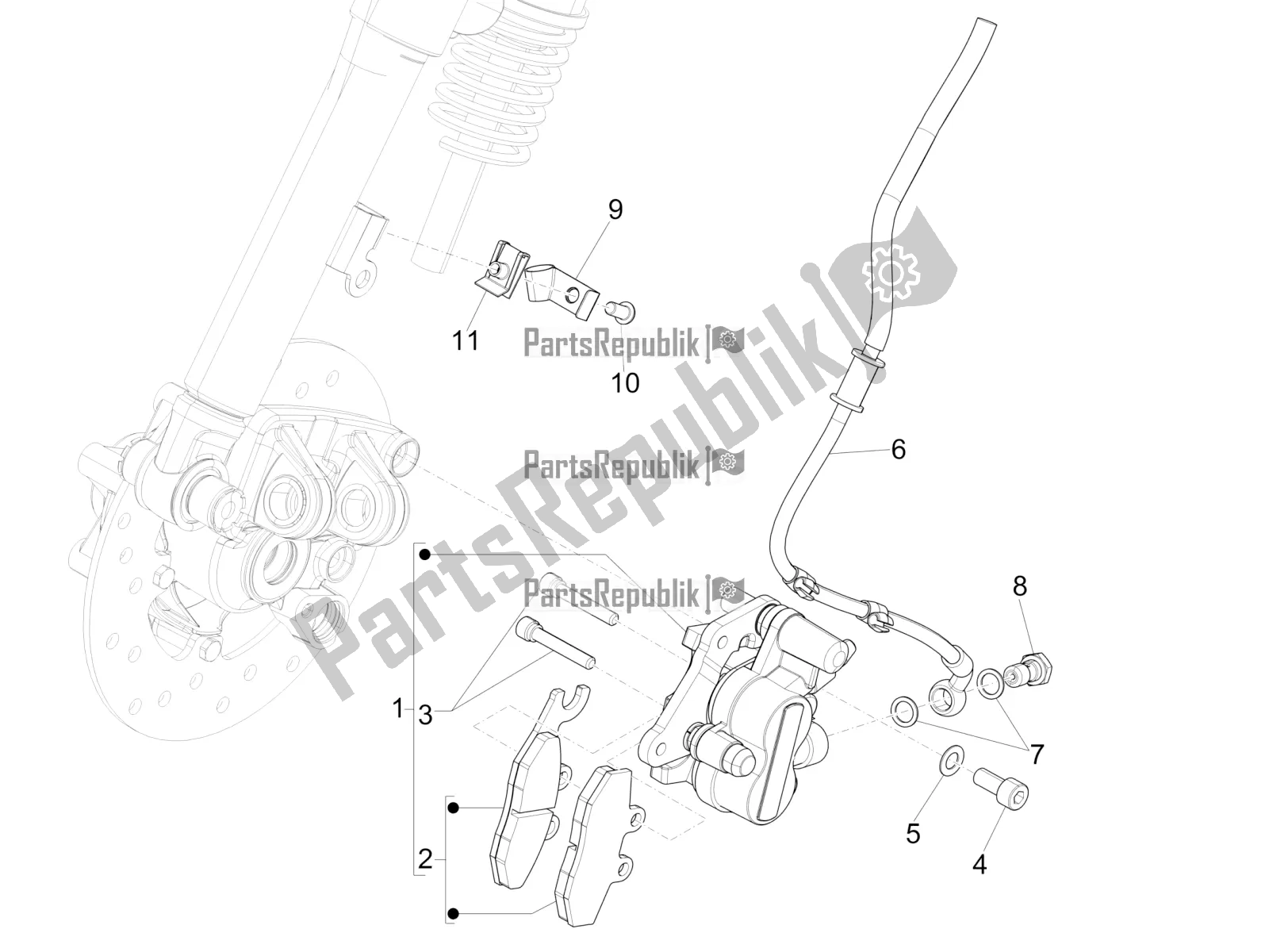 Todas las partes para Tubos De Frenos - Pinzas de Vespa Sprint 50 2T 25 KM/H 2017