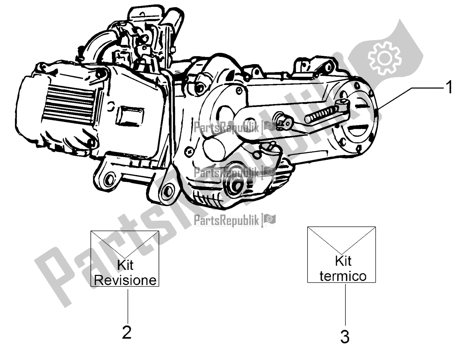 Todas las partes para Ensamblaje Del Motor de Vespa Sprint 50 2T 25 KM/H 2018