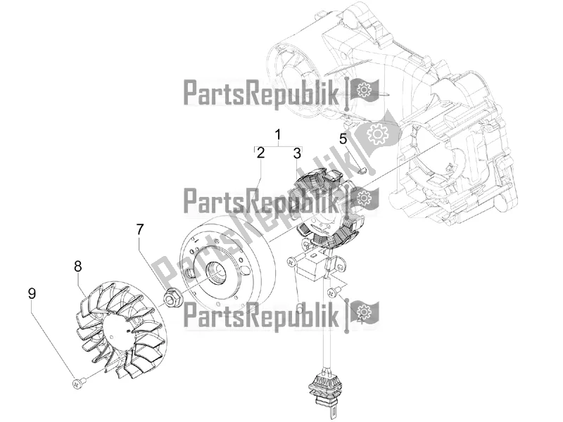 Todas las partes para Volante Magneto de Vespa Sprint 50 2T 25 KM/H 2018