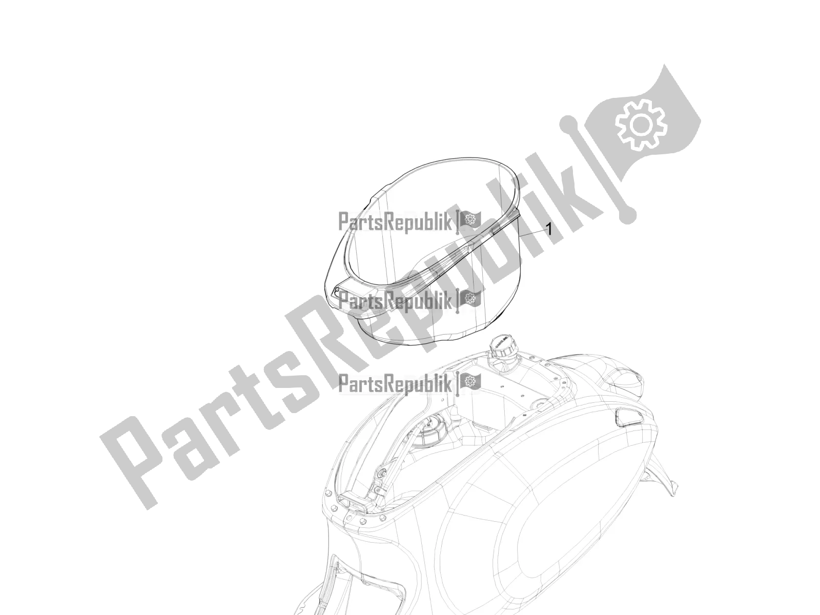 All parts for the Helmet Huosing - Undersaddle of the Vespa Sprint 50 2T 2016
